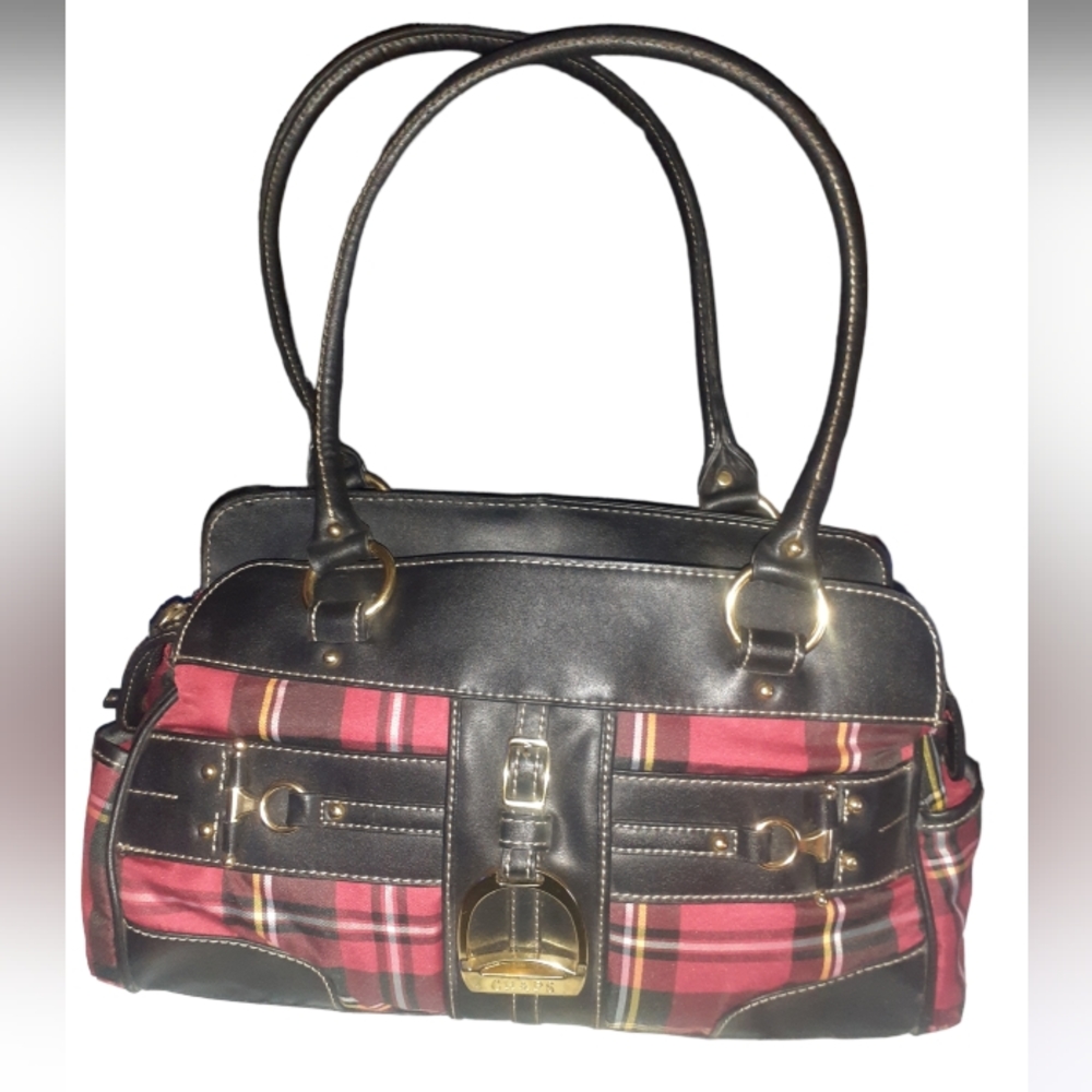 Chaps  Red and Black with white plaid purse.